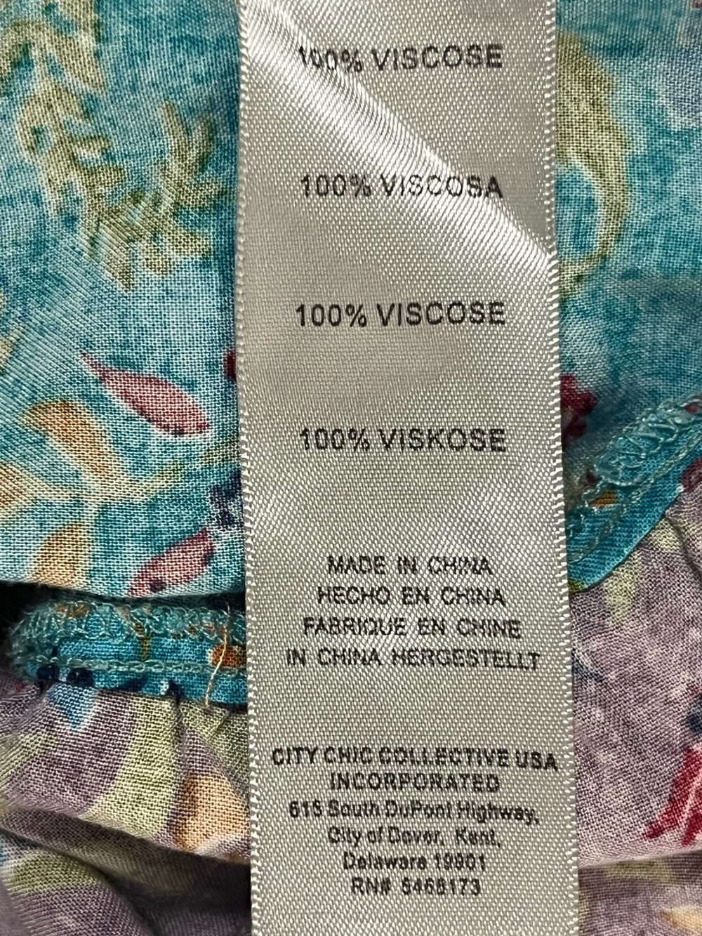 Avenue Plus Size Daisy Boho Tiered Maxi Dress Sz 26/28 - Picture 11 of 14